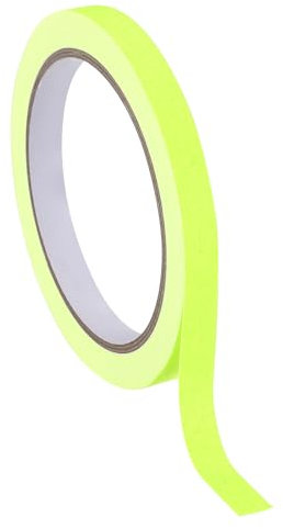 PATIKIL Neon Gaffer Cloth Tape 10mm x 10m, 1 Rolle fluoreszierendes Klebeband Schwarzlicht Glow Tape für Party, Gelb