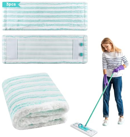 3 Piezas para Leifheit Profi XL Micro Duo Fundas de Repuesto para Limpiaparabrisas, Recambio para Leifheit Profi XL Cotton Plus Microfibra, para Todo Tipo de Suelos