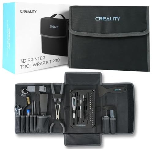 Creality 3D Printer Tool Kit, 74Pcs 3D Printing Tool Wrap Kit Assembly/Removal/Filament Cutting Set 3D Printer Accessories for All FDM Printers Cleaning Finishing Printing