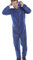 IndustraCare Poly Prop Navy Blue Economy Lightweight Disposable Overall Boilersuit - Zip up, elasticated hood, ankles and wrists (XXL)