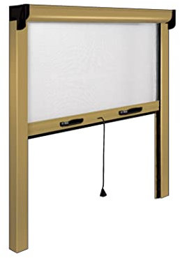 ZANZARIERA A RULLO IN KIT 120X160H VERTICALE X FINESTRE BRONZO riducibile
