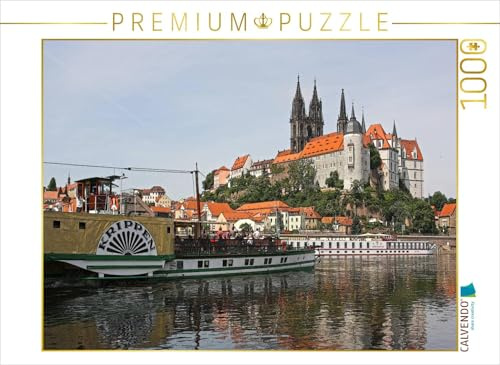 CALVENDO Puzzle Blick über die Elbe auf Meißen | 1000 Teile Lege-Größe 64 x 48 cm Foto-Puzzle für glückliche Stunden