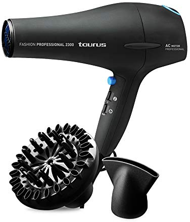 Taurus Fashion Professional 2300, Secador de 2200 W, motor AC profesional, 2 potencias, 3 temperaturas