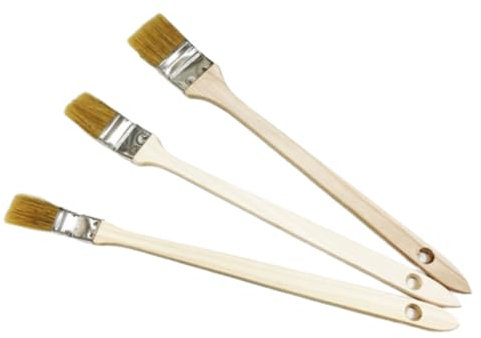 3pc Radiator Paint Brush 1” 1/12” 2” Brushes With Extra Long Handle