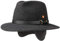 Mayser Georgia Outdoorhut Traveller Filzhut Ledergarnitur Ohrenklappen Made in EU Herren Winter Herbst anthrazit 55 cm