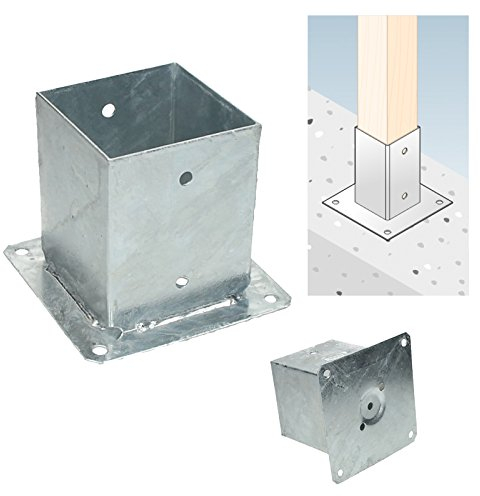 Aufschraubhülse Pfostenträger Pfostenschuh Hülse für Pfosten verzinkt 121x200mm