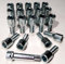 Bulloni per cerchi in lega slim fit, stile Tuner, zincati M12 x 1,25 (M12 x 1,25), sede conica, chiave esagonale da 17 mm, lunghezza filettatura 28 mm. Set di 20 bulloni per ruota