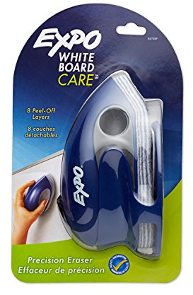 Expo Precision-Point White Board Eraser, Peel-Off Layers