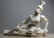 Alabaster Statue Dying Achilles Trojan War Hero Skulptur Handmade Nude Male