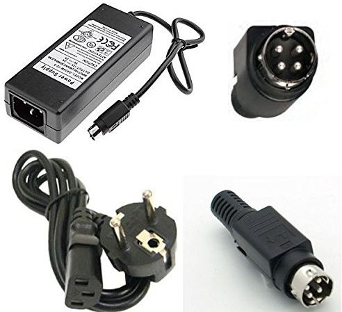 TechnoMedia, Netzteil, 12 V, 5 A, 220 V, Power Adapter Mini Din 4 Pin Power Plug für Monitor, HDD-Box des USB-Netzwerkes