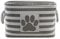 Bone Dry Striped Paw Patch Bin, Small Rectangle, Gray