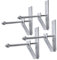 Pro Plus Reifenwandhalter Set von 4 Stück inkl Schrauben und Dübel