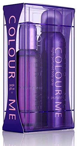 COLOUR ME Purple Perfume for Women. 100ml Eau de Parfum & 150ml Body Spray - Twin Perfume Gift Set Women. Luxury Fragrance - Ladies Perfume Set, Long Lasting Womens Perfumes by Milton-Lloyd
