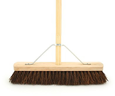 Bentley Industrial G.12/HS518 Bassine Broom Head with Metal Stay and 5' Wooden Handle, 18 Length