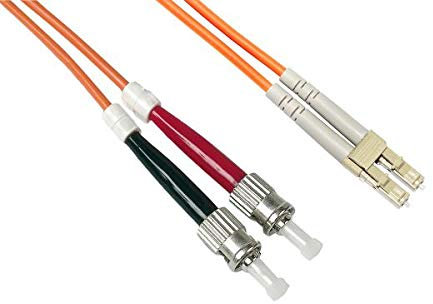Cavo Fibra Ottica Multimode LSZH Duplex OM2 50/125, LC-ST, 10 mt.