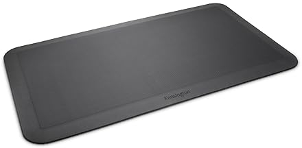 Kensington K55401WW Anti-Ermüdungsmatte, schwarz - Gegen Ermüdungserscheinungen und höheren Komfort, Ideal für Stehpult, Küche, Rutschfestigkeit, Brandschutznorm nach CAL-117