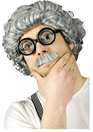 narrenkiste K11275158 grau Damen Herren Kuzhaaar Oma Opa Perücke