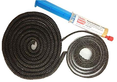 Dichtungsset passend für Kaminofen Zirkon Zena Zorano von Eurotherm Scheibendichtung Türdichtung Dichtset Ersatzteil