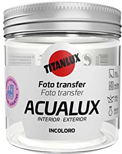 Titanlux Acualux Barniz Foto Transfer al agua para transferencia de fotocopias Incoloro 75 ml