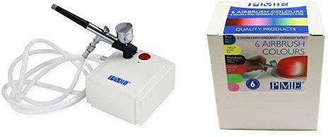 PME Airbrush, Compressor & Colour Set for Cake Craft and Cake Decorating
