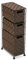 Versa Mannheim Mueble para el Baño Auxiliar, Cajonera con 3 cajones para organizar, Almacenaje Moderno y Divertido, Medidas (Al x L x An) 57 x 28 x 15,5 cm, Metal y Nylon, Color Marrón