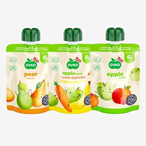 Apfel-Karotten-Bananen Püree nach 6 Monaten BIO 90 g Ovko