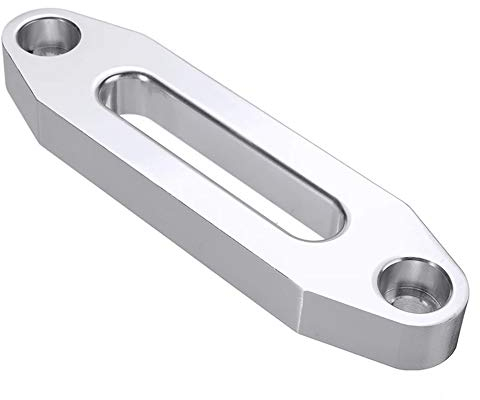 10 Zoll Hawse Fairlead,Winde Seilführung Universal Winch Hawse Fairlead Billet Synthetische Winde Seil Winde Kabel Kabelführung Aluminium Führungsanschluss für 9000-12000 LBS Winde Zubehör,Silber