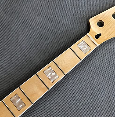 Manche de guitare électrique à 4 cordes 20 frettes 86,4 cm en érable brillant