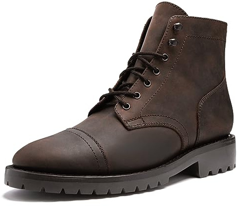 Thursday Boot Company Men’s Captain Lug Cap Toe Leather Boots, Tobacco, 9.5 UK