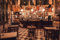 BISTRO Fototapete VLIES-450x280 cm (1462A)-Retro Diner Bar Pub Weinflaschen Holzfässer Vintage Wandtapete-Inkl. Kleister-Vliestapete Bild Dekoration Wand-Dekor Moderne Motiv-Tapete Panorama Poster XXL