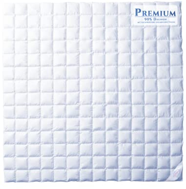 Aura® Luxus Daunen Sommerdecke 200x200 cm leicht | Premium 90% weißen Daunen, ungarische Klasse I | Oeko-TEX Standard 100 Baumwolle allergikergeeignet Sommer bettdecke