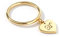 Drawelry Personaliserter Herz Buchstabe Ring Custom Name Baumeln Benutzerdefinierte Anfängliche Herz Einzeln Brief Ringe Vergoldet Schmuck Geschenk für Frauen Männer Mädchen Jungen (Buchstabe)