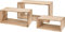 matrasa 3er Set Wandregal aus Holz - Regal Set aus Paulownia-Holz geflammt - 45x25x20cm