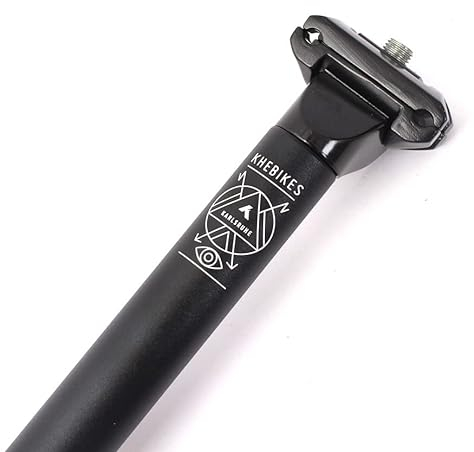 KHE MVP BMX Patent Sattelstange 350mm 25,4mm Aluminium nur 332g verstellbar schwarz