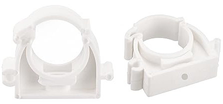 sourcing map 20mm Dia Pipe Clamps Clips, PPR Water Hose Fittings Tube Holder with Lock for Water Supply White 8 Pcs