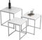 VCM 3-TLG. Set Beistelltisch | Couchtisch schlicht | Sofatisch aus Metall und MDF | Kaffeetisch - Glisal