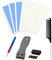 EHDIS Hair Extension Tape Tabs Set - 3 Sheets Double Sided and 3 Sheet Single Side Adhesive Hair Extension Tapes, with Scraper, Hair Comb, Tweezers