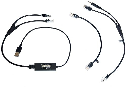 EHS-Kabel-Adapter unterstützt Yealink-Snom-Polycom USB-Telefone, kompatibel mit VT Plantronic-Jabra-Sennheiser DECT-Headsets