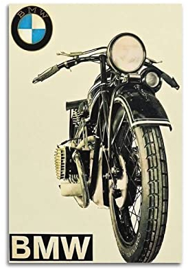 Vintage-Poster Old Bmw Motorrad-Poster, dekoratives Gemälde, Leinwand, Wandposter und Kunstbild, modernes Familien-Schlafzimmer, Dekoration, Poster, 40 x 60 cm