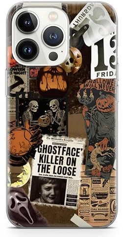 Halloween iPhone Handyhülle Kürbis Ästhetisch Gruselig Geist Gruseliges Geschenk - Gothic Herbst Skelett Handyhülle (Design 4; iPhone 13)