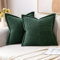 MIULEE 2er Set Kordsamt Kissenbezüge Samtkissen Weich Dekokissen Dekorativ Kissenbezug Modern Kissenhülle Sofakissen Zierkissen Couchkissen für Wohnzimmer Schlafzimmer Dunkelgrün 50x50 cm