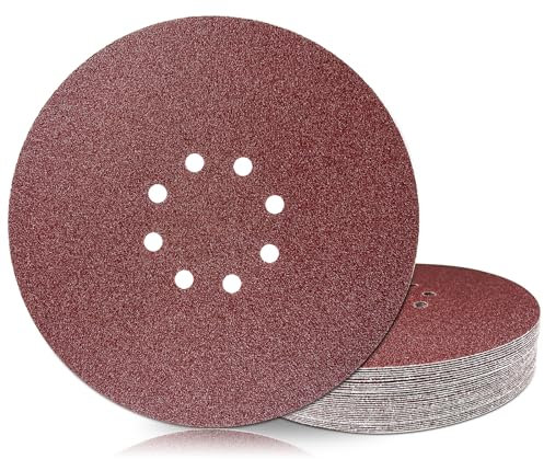 Pack of 30 225 mm Velcro Sandpaper, 240 Grit 8 Hole, Suitable for Long Neck Sanders, Drywall Sanders, and Giraffe Sanders