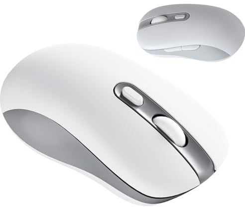 Souris Sans Fil, Dual Mode Souris Ergonomique Sans Fil, Type-C Rechargeable Bluetooth Souris, Souris d'ordinateur Sans Fil 2,4 G avec Récepteur USB, DPI 800-1200-1600,3 Connexions D'appareils