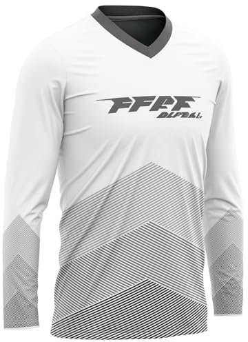 FFFF & OLFEH Radfahren Jersey Herren Mountainbike Motocross Jersey Langarm MTB T-Shirt,Atmungsaktive Cycling Jersey Schnell Trocknen Radsport Bekleidung (Type 3,4XL)