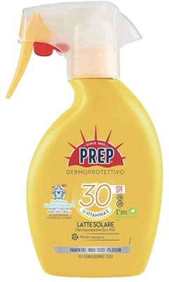 Prep Trigger Sonnencreme SPF30, Sonnencreme 30SPF mit Vitamin E und Glycerin, Sonnenschutz, UVA- und UVB-Strahlen, Format 200 ml