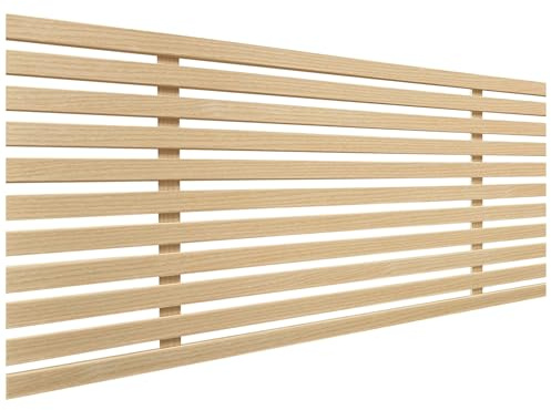 DHOME Recycled Holz Kopfteil MDF Japanischer Stil Paletten Bed Paletten Beschläge inklusive (90cm, Natürliches Holz)
