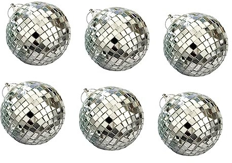 RORPOIR 6pcs Mirror Disco Balls Hanging Decorations Funny Cool Party Supplies for Wedding Birthday Dance and Music Festival