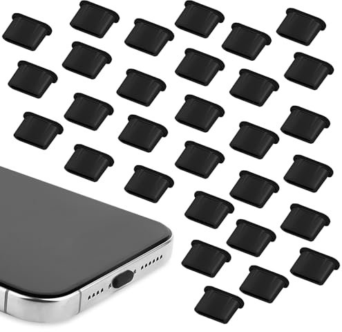 30 Stück USB C Staubschutz, Silikonhülle USB C Staubschutzstecker, Handy USB C Schutzkappe Kompatibel mit Google Galaxy Xiaomi