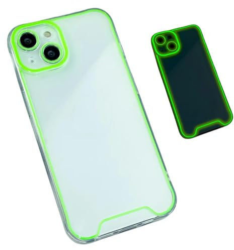 JKJHJF Handyhülle Nachtlicht Leuchtend Siliciumdioxid Koffer Für iPhone 15 14 13 12 11 Pro Max-Für iPhone 15Promax-Grün