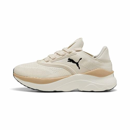 Puma SOFTRIDE MAYVE WN's, Weiblich Straßen-Laufschuh, Alpine Snow-WARM White-Puma Black,